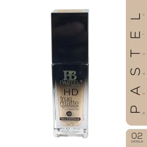 Pastel Beauty HD True Matte Retouch-Free Foundation 12H Full Coverage - 02 Vanila 30ml